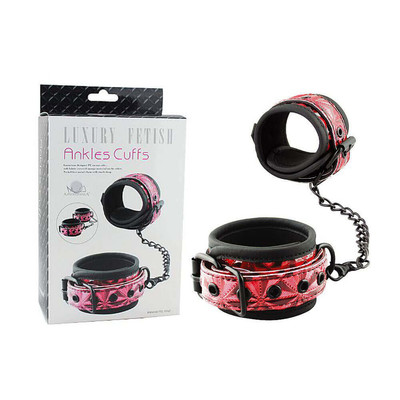 Ankles Cuffs - Tornozeleira com Correntes e Fivelas | Cor: Vermelho