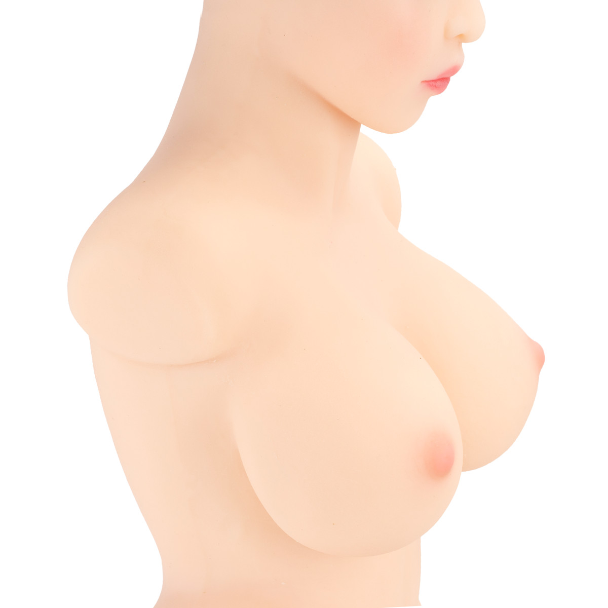 Anne - Boneca Meio Corpo em TPE com Pele Branca, Cabelo Longo, Olhos Castanhos, Seios Médios - 7.200 kg e 61 cm - 5