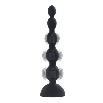 Plug Anal em Silicone com Tamanho Gradativo e 10 Modos de Vibrações Silenciosas - Aphrodisia Anal Beads |  21,5 x 3,3 cm