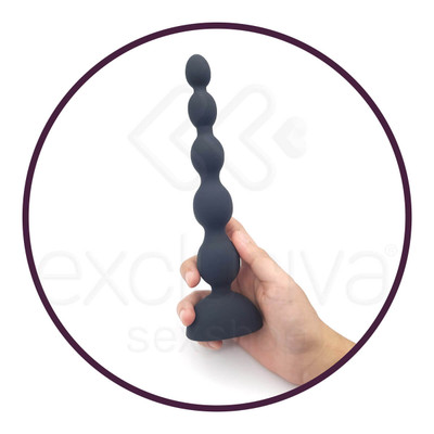 Aphrodisia Anal Beads - Bolinha Tailandesa em Silicone com Tamanho Gradativo e 10 Modos de Vibrações Silenciosas - 21,5 x 3,3 cm