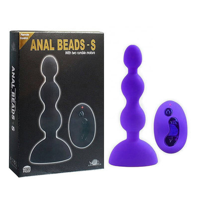 Foto 1 do produto Aphrodisia Anal Beads-S - Plug Anal Escalonado com 10 Níveis de Vibração e Controle sem Fio | Cor: Roxo