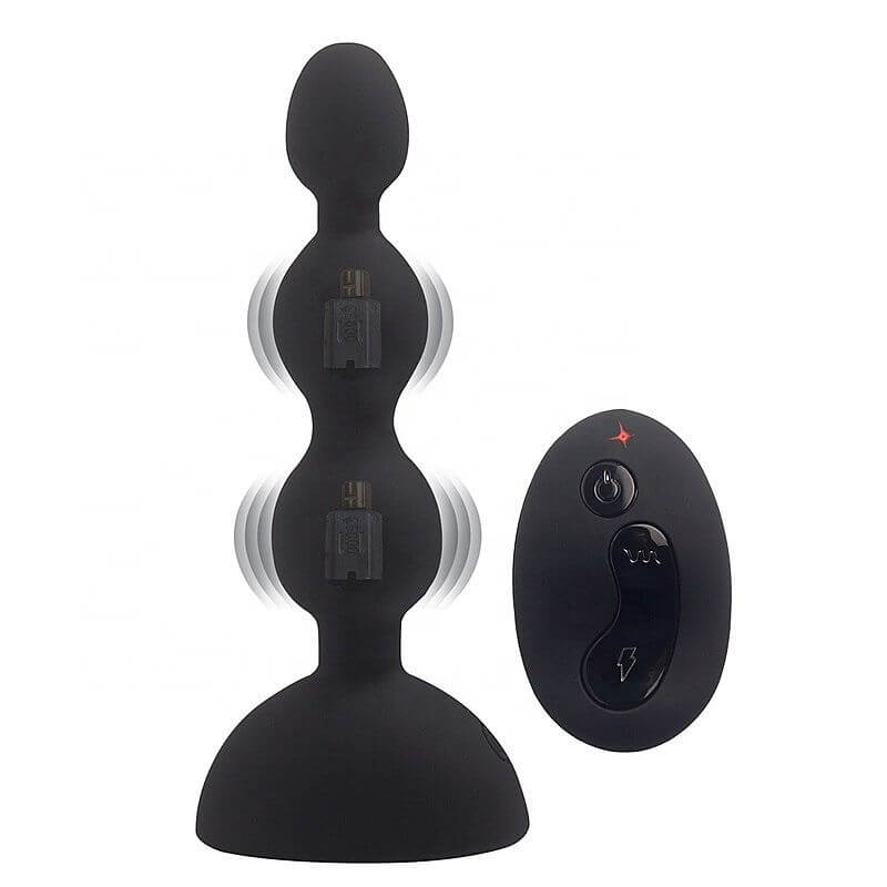 Aphrodisia Anal Beads-S - Plug Anal Escalonado com 10 Níveis de Vibração e Controle sem Fio | Cor: Preto - 2