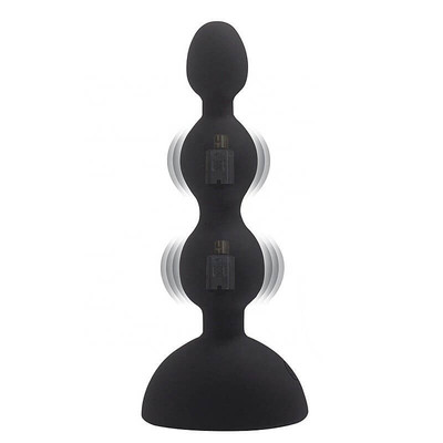 Foto 2 do produto Aphrodisia Anal Beads-S - Plug Anal Escalonado Recarregável com 10 Níveis de Vibração | Cor: Preto