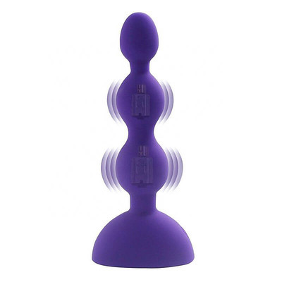 Foto 3 do produto Aphrodisia Anal Beads-S - Plug Anal Escalonado Recarregável com 10 Níveis de Vibração | Cor: Roxo