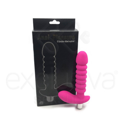Foto 1 do produto Aphrodisia Anal Pleasure - Plug Anal Escalonado com 10 Níveis de Vibração | Cor: Pink