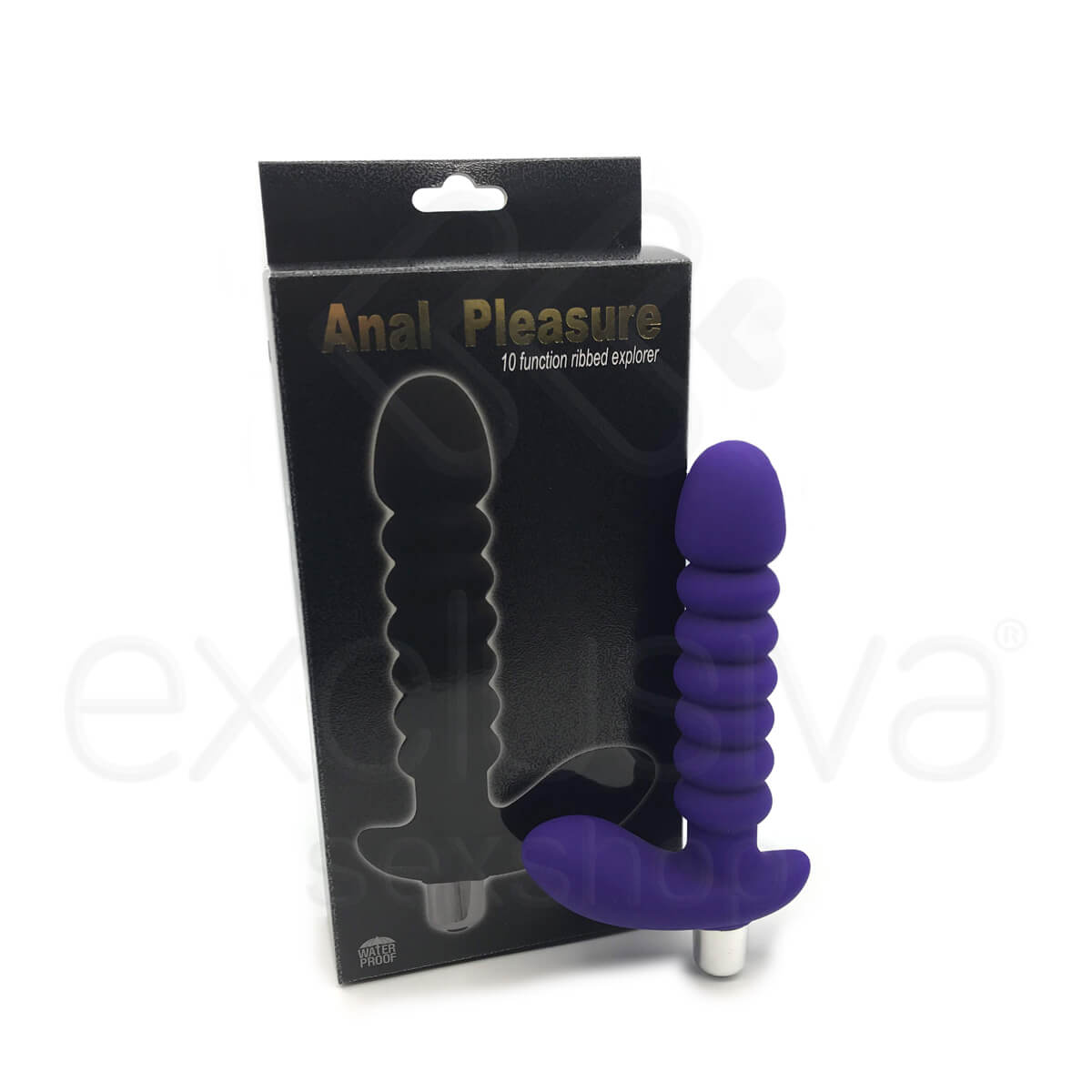 Aphrodisia Anal Pleasure - Plug Anal Escalonado com 10 Níveis de Vibração | Cor: Roxo - 1