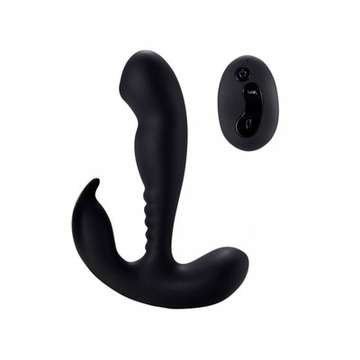 Foto 4 do produto Estimulador de Próstata e Períneo com 10 Modos de Vibração, Esfera Estimuladora e Controle Remoto sem Fio  - Aphrodisia Anal Pleasure Vibrating Prostate - 11 x 2,9 cm