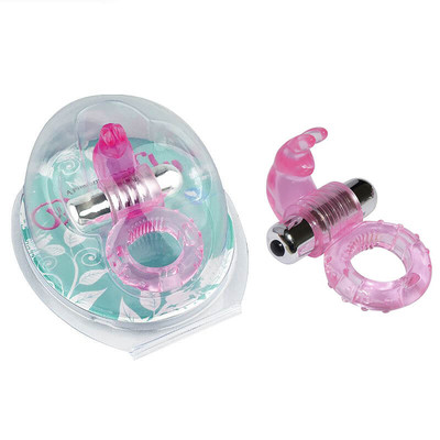 Foto 1 do produto Aphrodisia Bunny - Anel Peniano com Estimulador de Clitóris em Forma de Coelho com Vibração 7 Modos de Vibração | Cor: Rosa