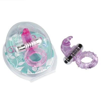 Foto 1 do produto Anel Peniano com Estimulador de Clitóris em Forma de Coelho com Vibração 7 Modos de Vibração - Aphrodisia Bunny | Cor: Roxo