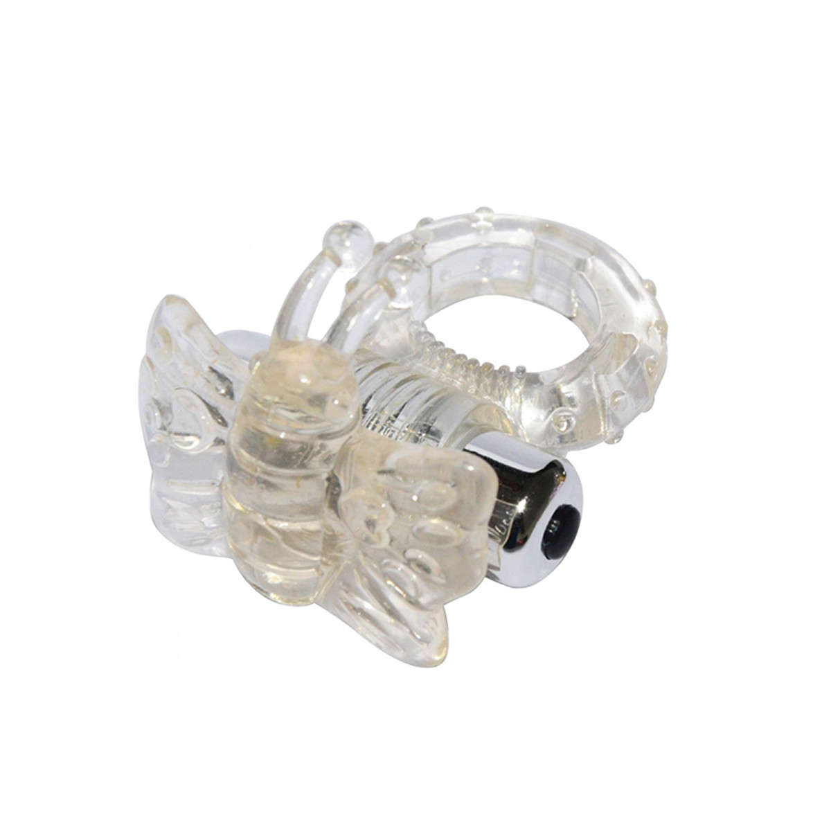 Anel Peniano com 10 Modos de Vibração e Estimulador de Clítoris em Forma de Borboleta - Aphrodisia Butterfly | Disponível em 3 Cores - 10