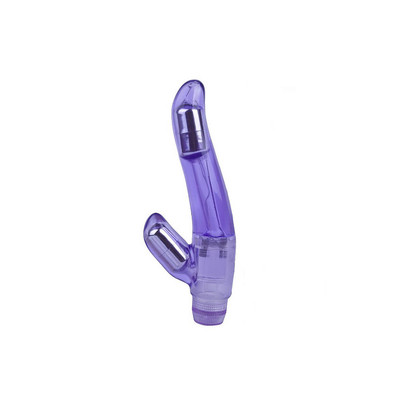 Foto 2 do produto Aphrodisia Crystal Curves - Vibrador Estimulador de Ponto G e Clítoris em Jelly com Vibração Multivelocidade - 12,5 x 3 cm | Cor: Roxo
