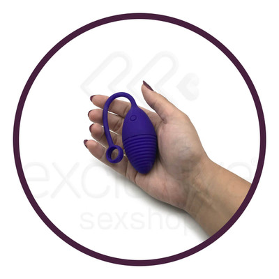 Foto 3 do produto Aphrodisia Dancing Fairy Egg - Cápsula Vibratória Recarregável Aveludada com 10 Modos de Vibração 18 x 3,5 cm | Cor: Roxo