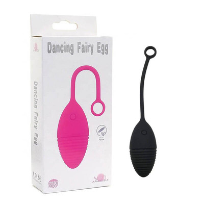 Foto 1 do produto Aphrodisia Dancing Fairy Egg - Cápsula Vibratória Recarregável Aveludada com 10 Modos de Vibração 18 x 3,5 cm | Cor: Preto