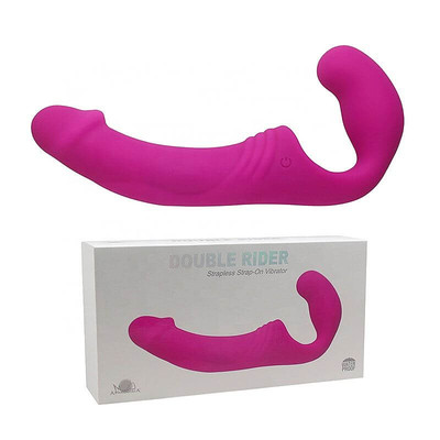 Foto 1 do produto Vibrador com Penetrador para Ponto G em Silicone Aveludado e 10 Modos de Vibração - Aphrodisia Double Rider | 22 x 3,8 cm | Disponível em 2 Cores