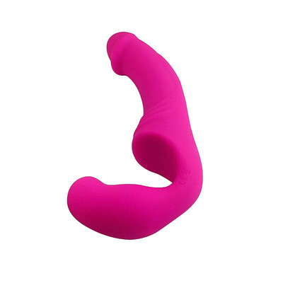 Foto 2 do produto Vibrador com Penetrador para Ponto G em Silicone Aveludado e 10 Modos de Vibração - Aphrodisia Double Rider | 22 x 3,8 cm | Disponível em 2 Cores