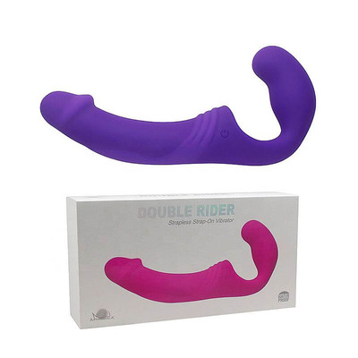 Foto 7 do produto Vibrador com Penetrador para Ponto G em Silicone Aveludado e 10 Modos de Vibração - Aphrodisia Double Rider | 22 x 3,8 cm | Disponível em 2 Cores
