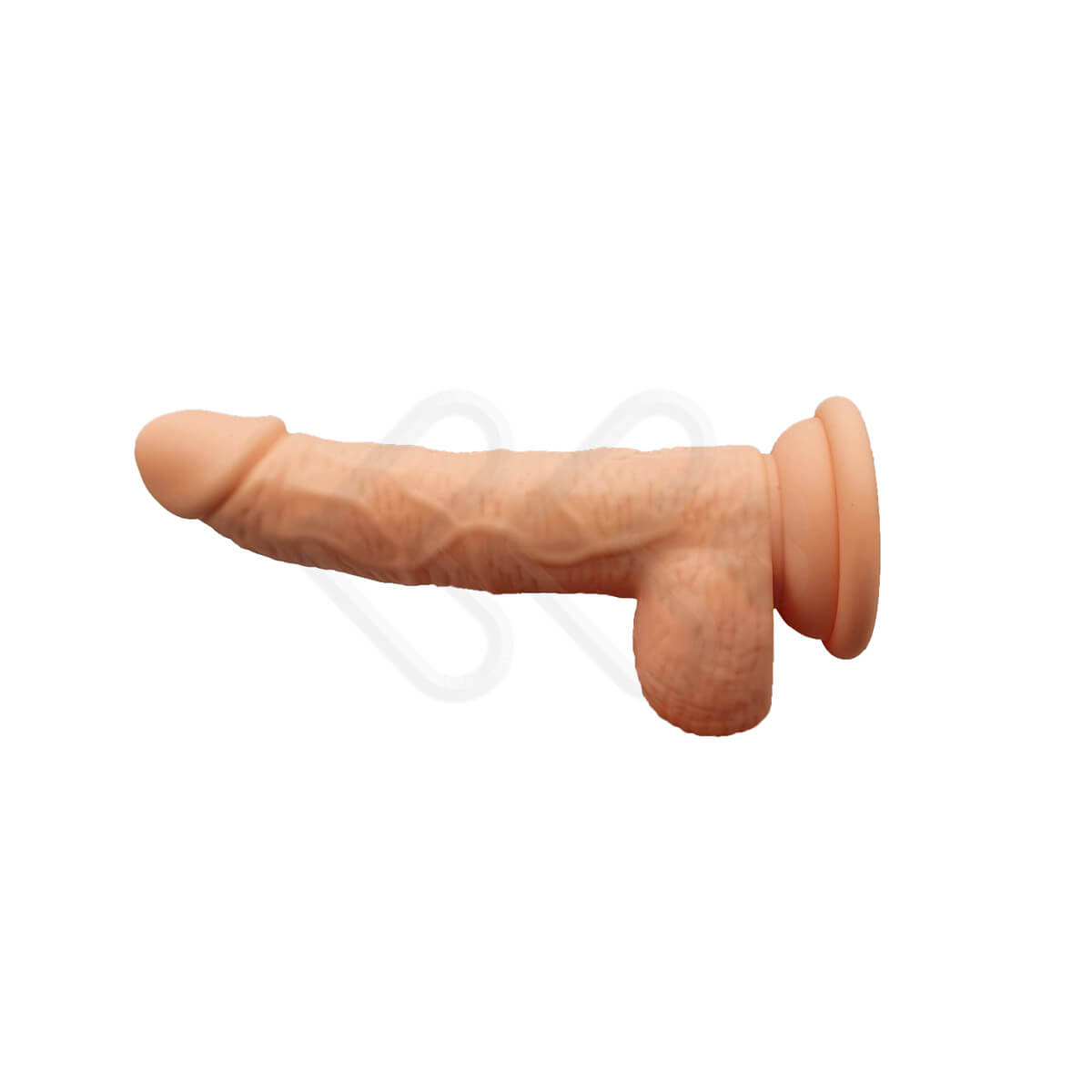 Aphrodisia Escapade 5.5 - Prótese Peniana em Silicone com 10 Modos de Vibração, Escroto e Ventosa - 12,6 x 3,4 cm - 2