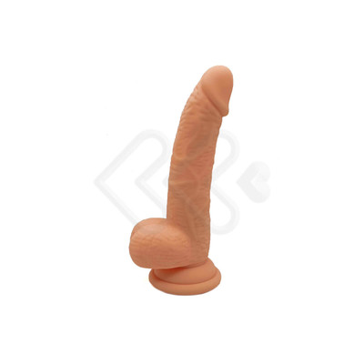 Foto 3 do produto Aphrodisia Escapade 5.5 - Prótese Peniana em Silicone com 10 Modos de Vibração, Escroto e Ventosa - 12,6 x 3,4 cm