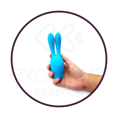 Foto 4 do produto Aphrodisia Indulgence Dream Bunny - Estimulador de Clítoris com Orelhas flexíveis e 10 Modos de Vibrações | Cor: Azul