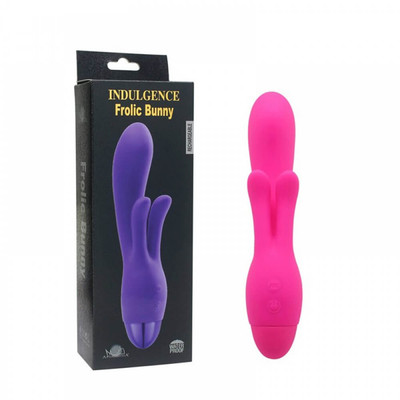 Foto 1 do produto Aphrodisia Indulgence Frolic Bunny - Vibrador Recarregável com Estimulador Clitoriano Duplo e 10 Modos de Vibração - 18,8 x 3,6 cm | Cor: Rosa