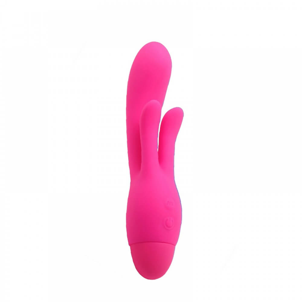 Aphrodisia Indulgence Frolic Bunny - Vibrador Recarregável com Estimulador Clitoriano Duplo e 10 Modos de Vibração - 18,8 x 3,6 cm | Cor: Rosa - 2