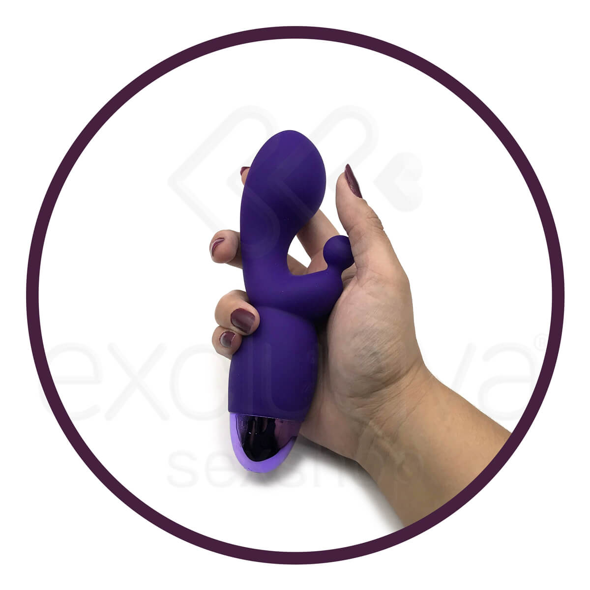 Aphrodisia Indulgence G Kiss - Vibrador Estimulador de Ponto G Recarregável com 10 Níveis de Vibração | Cor: Roxo - 3