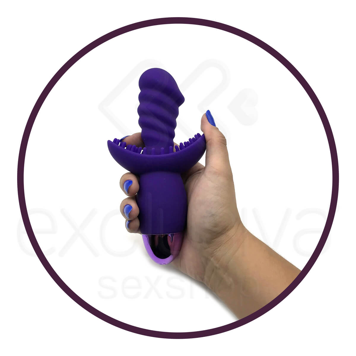 Vibrador Estimulador de Ponto G e Clítoris Recarregável com 10 Modos de Vibração - Aphrodisia Indulgence Wild Ride | Cor: Roxo - 4