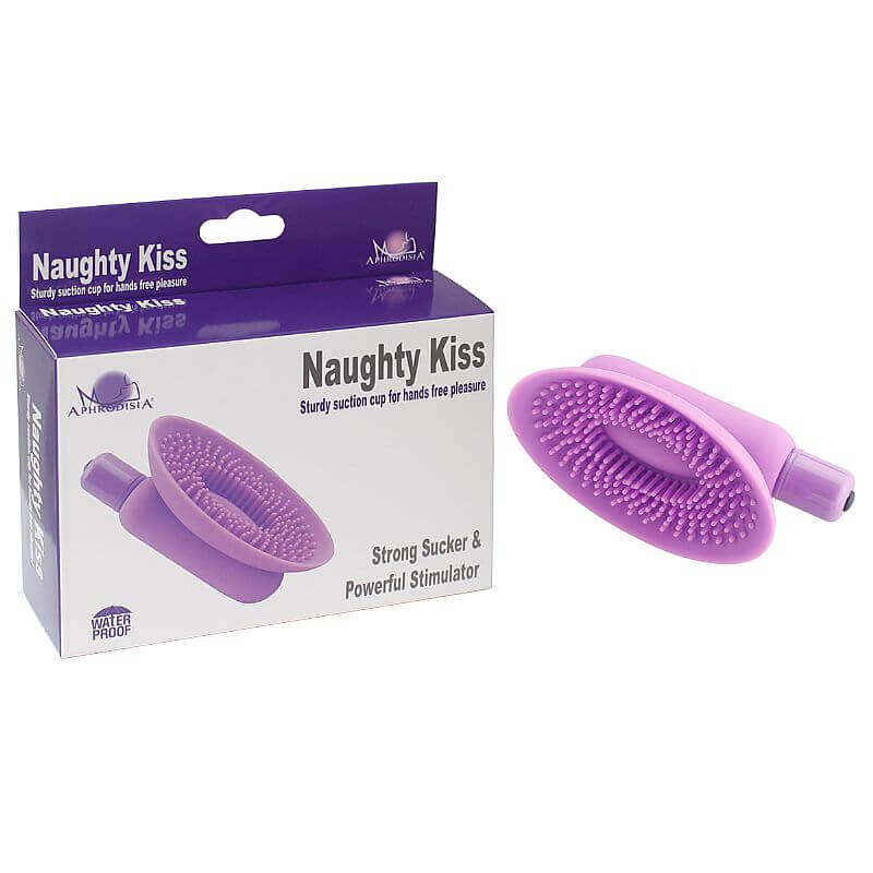 Aphrodisia Naughty Kiss - Vibrador Estimulador de Clítoris com 8 Modos de Vibração - 11,3 x 5,5 cm | Cor: Roxo - 1