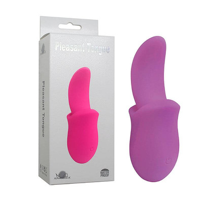 Foto 1 do produto Vibrador Estimulador de Clítoris em Silicone com Forma de Língua e 10 Modos de Vibrações - Aphrodisia Pleasant Tongue - 12,3 x 3,2 cm | Roxo