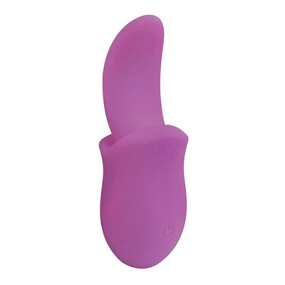 Foto 3 do produto Vibrador Estimulador de Clítoris em Silicone com Forma de Língua e 10 Modos de Vibrações - Aphrodisia Pleasant Tongue - 12,3 x 3,2 cm | Roxo