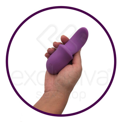 Foto 4 do produto Vibrador Estimulador de Clítoris em Silicone com Forma de Língua e 10 Modos de Vibrações - Aphrodisia Pleasant Tongue - 12,3 x 3,2 cm | Roxo