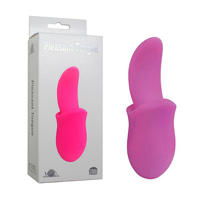 Foto 1 do produto Aphrodisia Pleasant Tongue - Vibrador Estimulador de Clítoris em Silicone com Forma de Língua e 10 Modos de Vibração - 12,3 x 3,2 cm | Cor: Pink