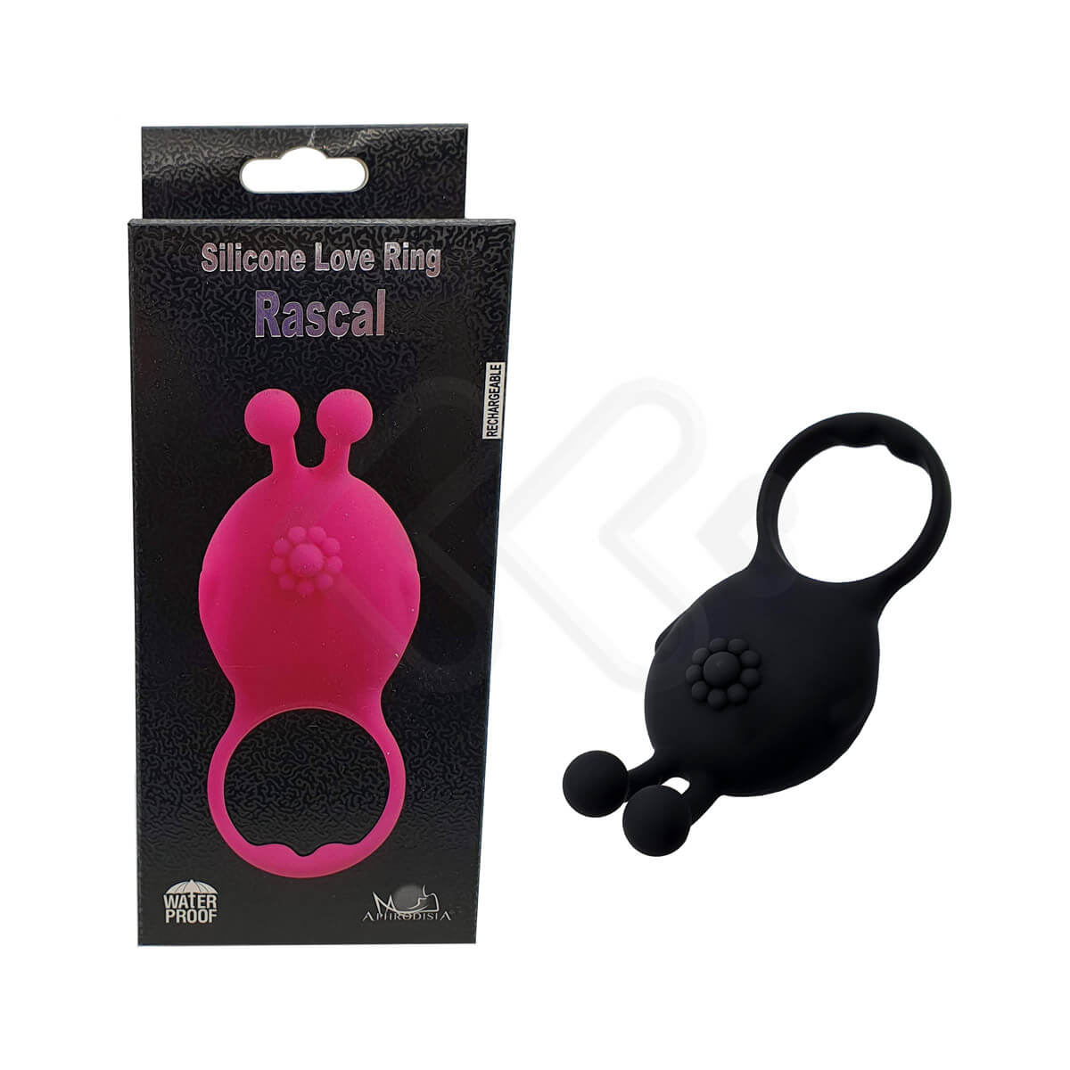 Anel Peniano Recarregável em Silicone com 10 Modos de Vibração - Aphrodisia Rascal | 9,7 x 4,2 cm - 1