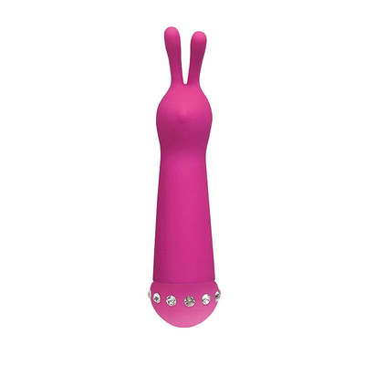 Foto 2 do produto Vibrador Estimulador de Clítoris com Formato de Coelho em Silicone - Aphrodisia Sparkle Succubi Bunny Wand - 14,8 x 3,5 cm | Cor: Pink