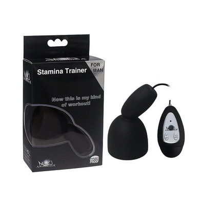 Foto 1 do produto Aphrodisia Stamina Trainer for Man - Vibrador Massageador Peniano com 10 Modos de Vibração, Cerdas Massageadoras e Controle Remoto com Fio - 4,3 x 4 cm
