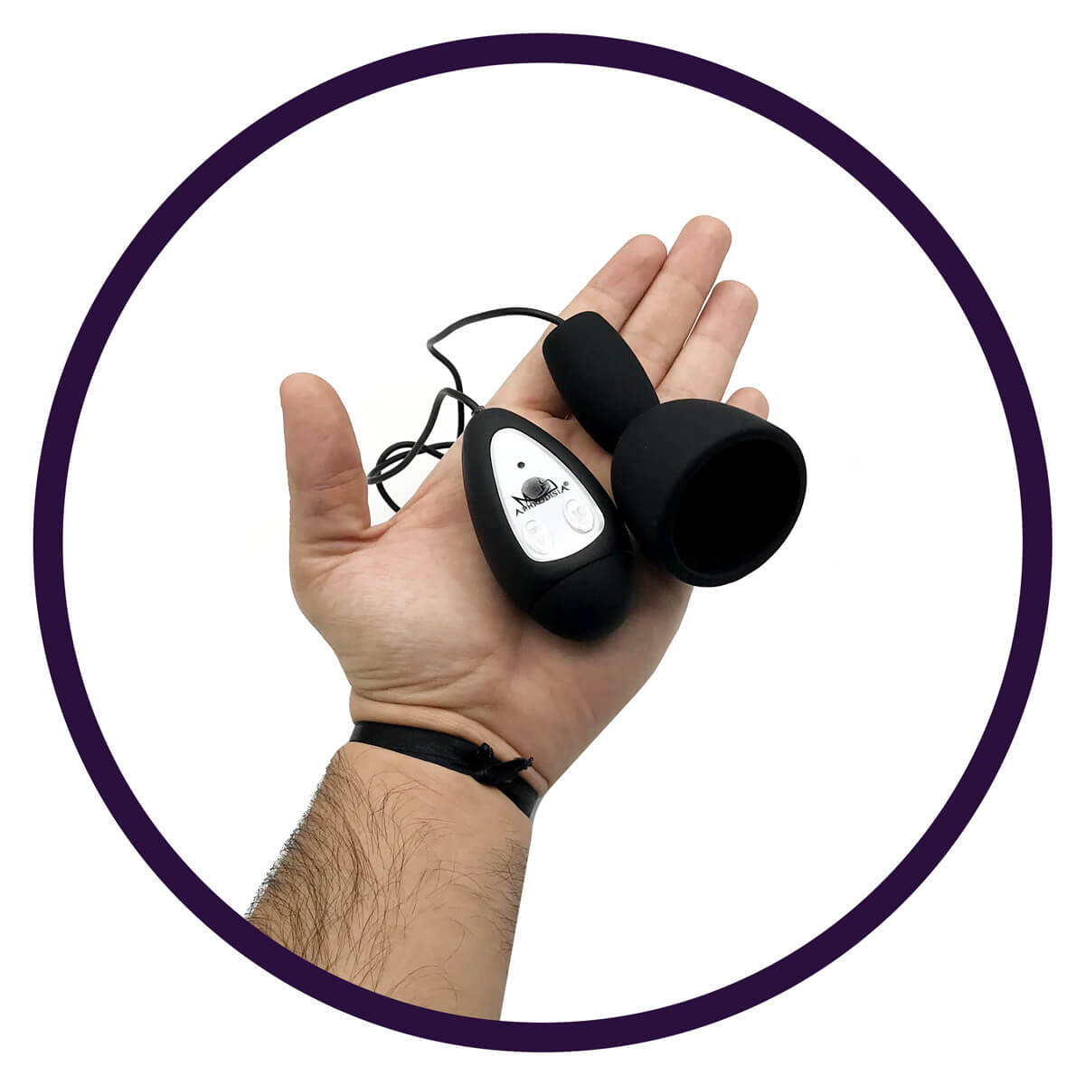 Aphrodisia Stamina Trainer for Man - Vibrador Massageador Peniano com 10 Modos de Vibração, Cerdas Massageadoras e Controle Remoto com Fio - 4,3 x 4 cm - 6