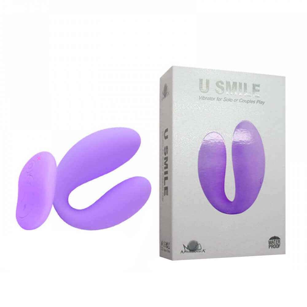 Vibrador para Casal Recarregável em Silicone com 10 Modos de Vibrações, Modo Turbo e Controle Remoto sem Fio - Aphrodisia U Smile | 8 x 6,2 cm | Disponível em 2 Cores - 4