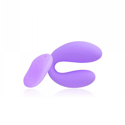 Foto 5 do produto Vibrador para Casal Recarregável em Silicone com 10 Modos de Vibrações, Modo Turbo e Controle Remoto sem Fio - Aphrodisia U Smile | 8 x 6,2 cm | Disponível em 2 Cores