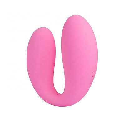 Foto 2 do produto Vibrador para Casal Recarregável em Silicone com 10 Modos de Vibrações e Modo Turbo - Aphrodisia U Smile | Disponível em 2 Cores