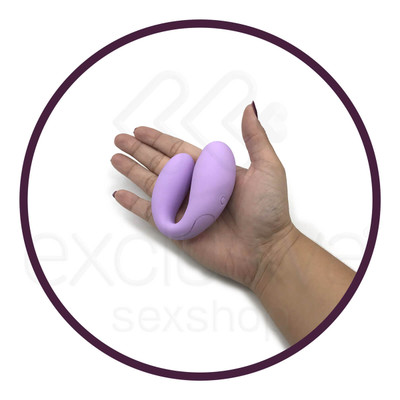 Foto 7 do produto Vibrador para Casal Recarregável em Silicone com 10 Modos de Vibrações e Modo Turbo - Aphrodisia U Smile | Disponível em 2 Cores