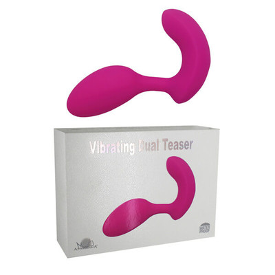 Foto 1 do produto Aphrodisia Vibrating Dual Teaser - Estimulador de Próstata em Silicone com 10 Modos de Vibrações - 14 x 4 cm