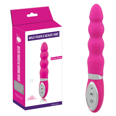 Foto 1 do produto Aphrodisia Wild Pearls Beads Vibe - Vibrador com Ondulações, 10 Níveis de Vibração Super Silencioso, Resistente a Água - 18,6 x 3,2 cm | Disponível em 2 Cores
