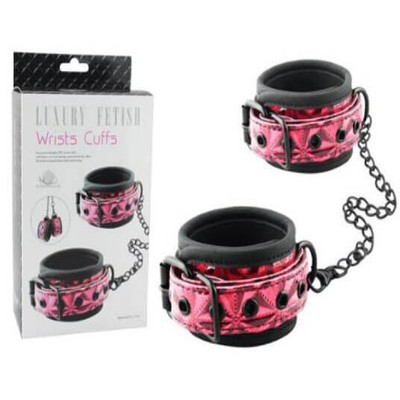 Foto 1 do produto Aphrodisia Wrists Cuffs - Algemas com Fivelas e Corrente | Cor: Rosa