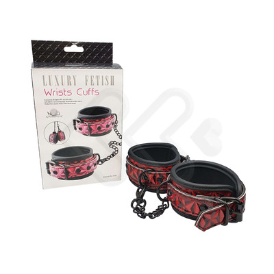 Foto 1 do produto Aphrodisia Wrists Cuffs - Algemas com Fivelas e Corrente | Cor: Vermelho