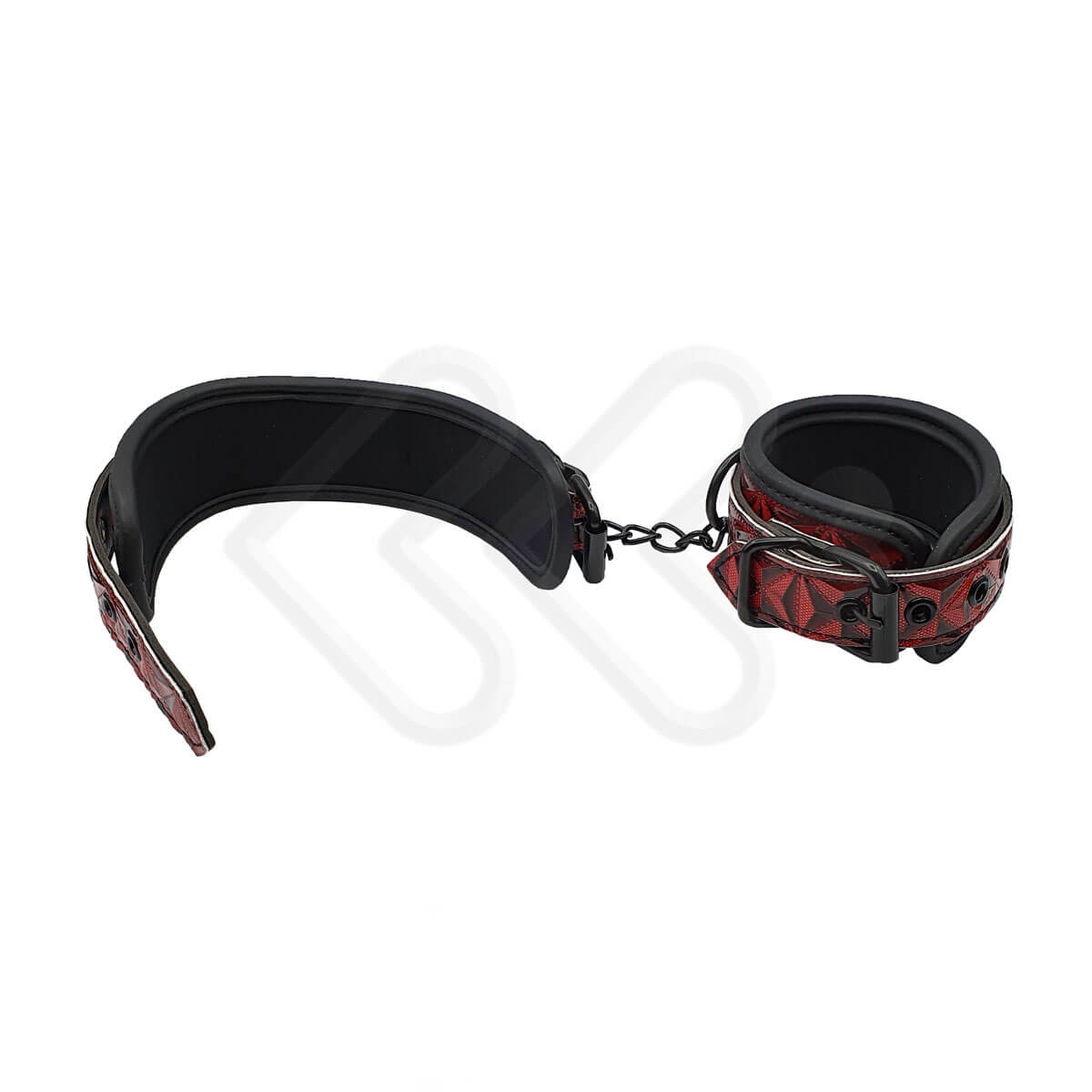 Aphrodisia Wrists Cuffs - Algemas com Fivelas e Corrente | Cor: Vermelho - 2