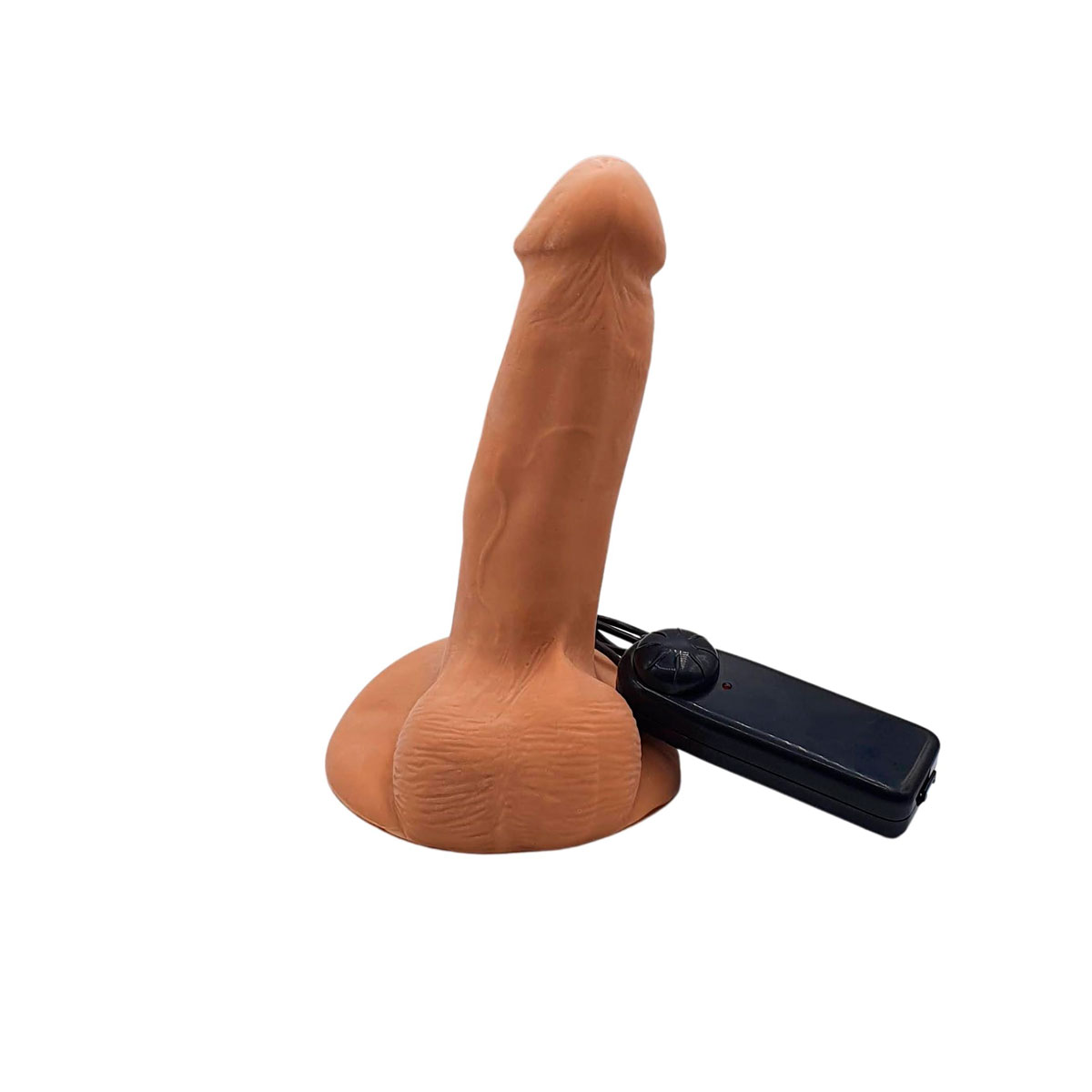 Arbitrariness - Pênis em Cyberskin com Rotação, Vibração Multivelocidade e Base para Apoio - 14,5 x 4 cm - 2