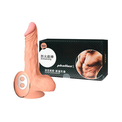 Foto 1 do produto Armstrong - Pênis Realístico Recarregável com 6 Modos de Vibração e Rotação, Auto Aquecimento e Ventosa - 13 x 3,5 cm