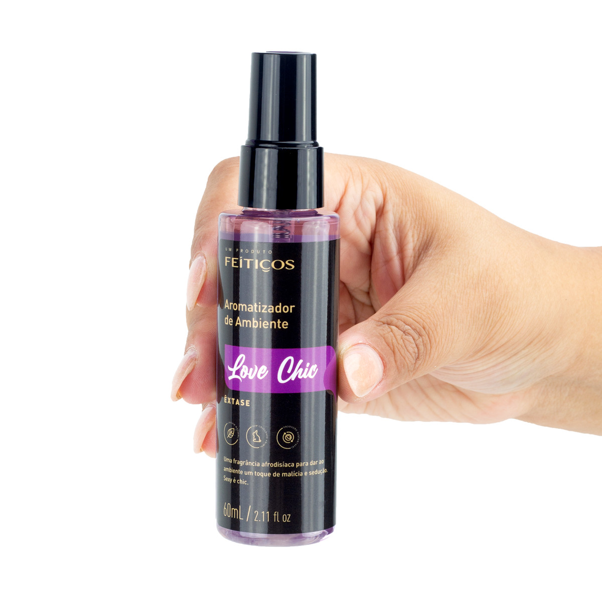 Aromatizador de Ambiente com Fragrância Afrodisíaca - Feitiços Aromáticos Love Chic Êxtase | 60 ml - 4