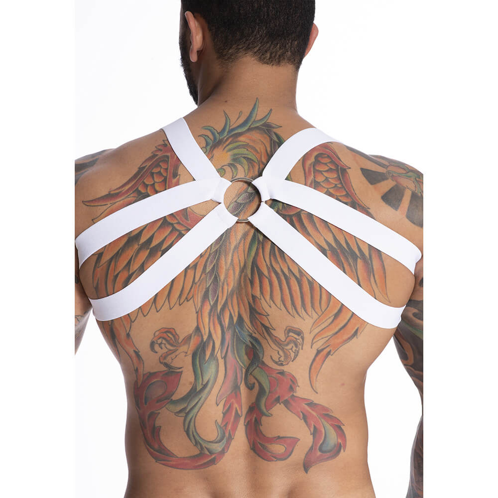 Arreio Harness em Elástico Entrelaçado com Argolas e Ilhós - Steves Designer | Disponível em 3 Cores - 4