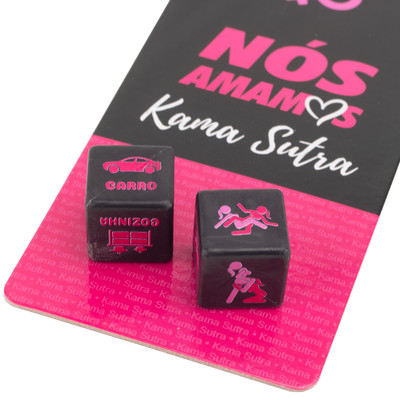 Aviso de Porta e Par de Dados "Nós Amamos Kama Sutra" Lésbico - Diversão ao Cubo